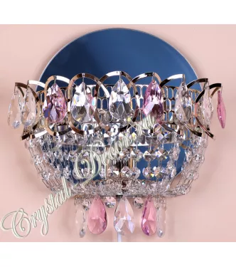 Бра хрустальная Екатерина Розовая